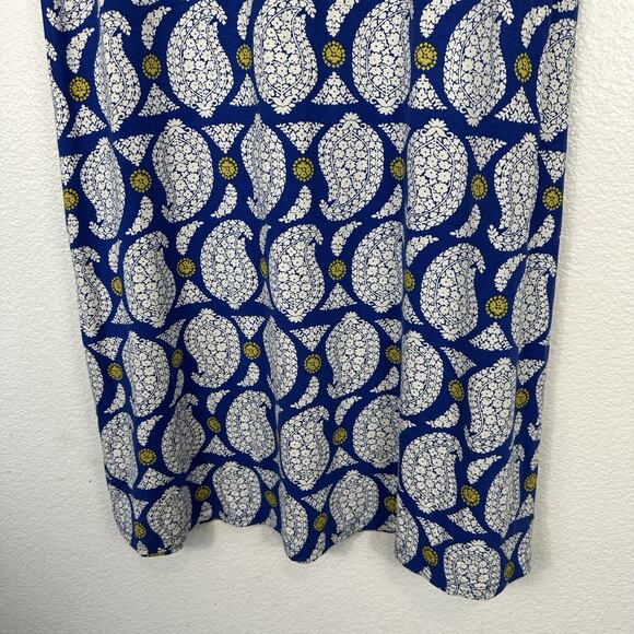 Boden Maxi Skirt Women Size 10P Petite Blue Paisley Floral Long Jersey Stretch - Picture 7 of 11